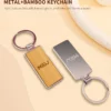 Luxury Wood Smart Bottle (Temp Display), 3D Logo Wireless Charger, Keychain & Pen Executive Gift Set with Box & Bag - Image 8