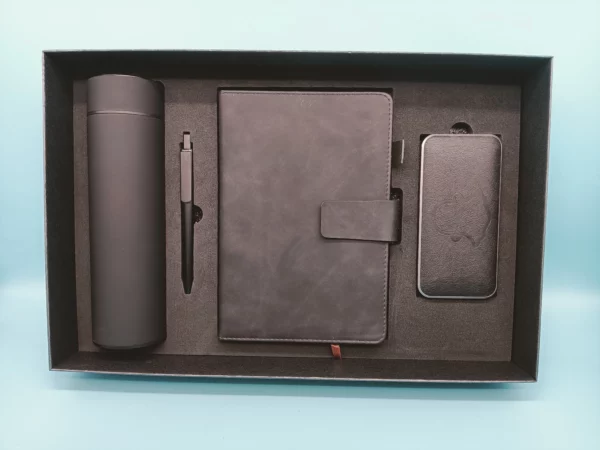 Ultimate Productivity Gift Set: 304 SS Bottle, A5 Notebook, 10000mAh PU Power Bank & Metal Pen with Box & Bag