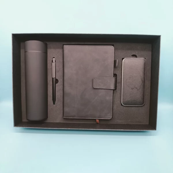 Ultimate Productivity Gift Set: 304 SS Bottle, A5 Notebook, 10000mAh PU Power Bank & Metal Pen with Box & Bag - Image 4