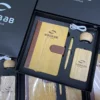 Eco-Chic Wood A5 Notebook, Pen, Wireless Speaker & 5000mAh Power Bank Tech Gift Set with Box & Bag - Image 3