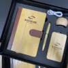 Eco-Chic Wood A5 Notebook, Pen, Wireless Speaker & 5000mAh Power Bank Tech Gift Set with Box & Bag - Image 4