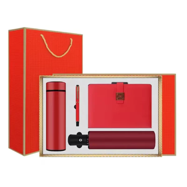 Everyday Essentials Gift Set: 304 SS Water Bottle, Metal Pen, Umbrella & A5 Notebook with Box & Bag - Image 4