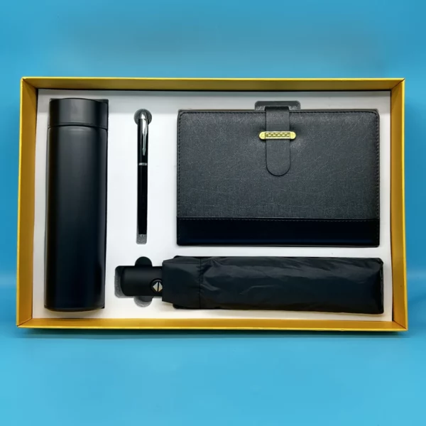 Everyday Essentials Gift Set: 304 SS Water Bottle, Metal Pen, Umbrella & A5 Notebook with Box & Bag - Image 6