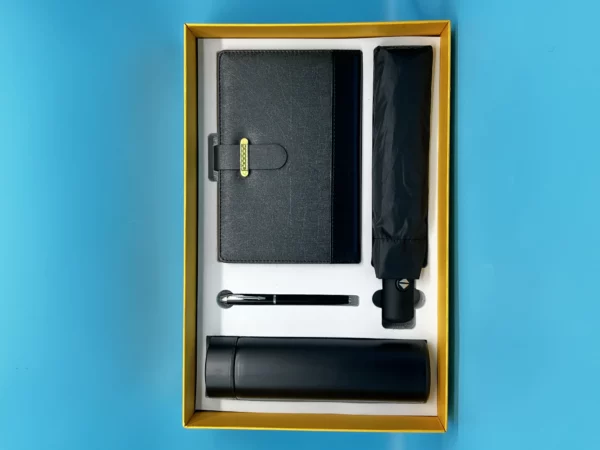 Everyday Essentials Gift Set: 304 SS Water Bottle, Metal Pen, Umbrella & A5 Notebook with Box & Bag - Image 4