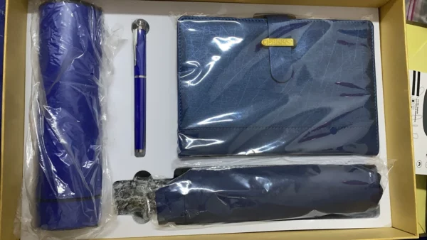 Everyday Essentials Gift Set: 304 SS Water Bottle, Metal Pen, Umbrella & A5 Notebook with Box & Bag - Image 2