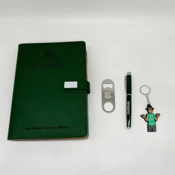 Handy A5 Loose-Leaf Notebook, Metal Pen, Bottle Opener & Keychain Gift Set with Box & Bag - Image 7