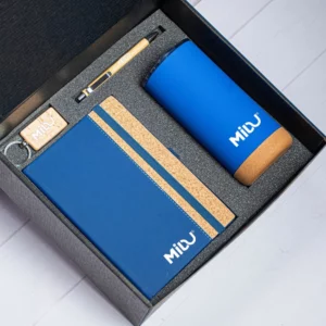 Everyday Carry Gift Set: A5 Notebook, 304 SS Bottle, Keychain & Pen with Box & Bag