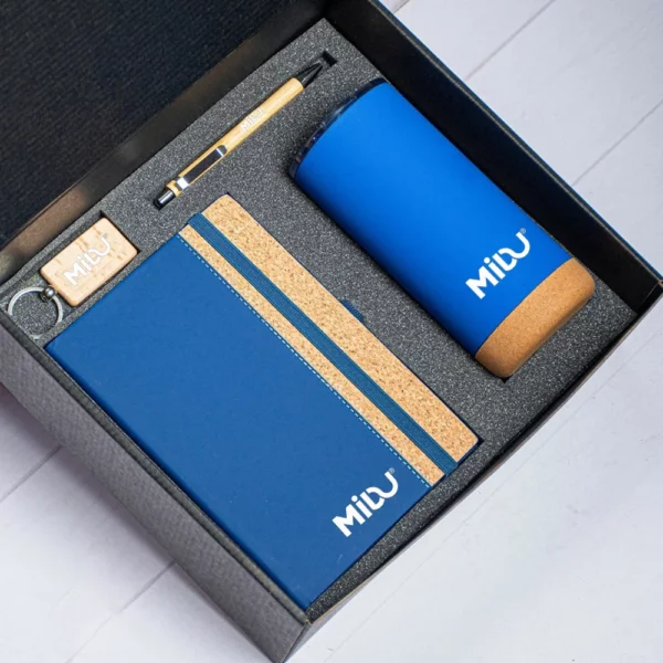 Everyday Carry Gift Set: A5 Notebook, 304 SS Bottle, Keychain & Pen with Box & Bag