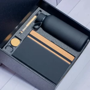 Everyday Carry Gift Set: A5 Notebook, 304 SS Bottle, Keychain & Pen with Box & Bag