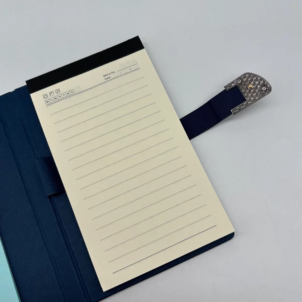 Professional ID & Desk Set: A5 Notebook, Custom Badge, ID Card Holder with Reel & Metal Pen Gift Set with Box & Bag - Image 7