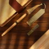 Eco-Friendly Bamboo A5 Notebook, Wood Pen, 16GB Metal USB, Bookmark & Bamboo Thermos Cup Gift Set with Box & Bag - Image 3
