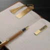 Eco-Friendly Bamboo A5 Notebook, Wood Pen, 16GB Metal USB, Bookmark & Bamboo Thermos Cup Gift Set with Box & Bag - Image 6