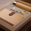Eco-Friendly Bamboo A5 Notebook, Wood Pen, 16GB Metal USB, Bookmark & Bamboo Thermos Cup Gift Set with Box & Bag - Image 7