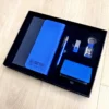 Stylish Metal & PU Keychain, 16GB PU/Metal USB, PU Pen, Card Holder & A5 Loose-Leaf Notebook Gift Set with Box & Bag - Image 10