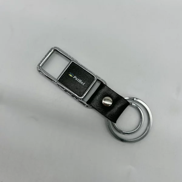 Stylish Metal & PU Keychain, 16GB PU/Metal USB, PU Pen, Card Holder & A5 Loose-Leaf Notebook Gift Set with Box & Bag - Image 2