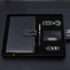 Stylish Metal & PU Keychain, 16GB PU/Metal USB, PU Pen, Card Holder & A5 Loose-Leaf Notebook Gift Set with Box & Bag - Image 7