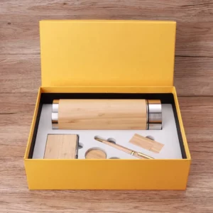Complete Eco-Friendly Wood Bottle, Card Holder, Keyring, Pen & 16GB USB Drive Gift Set with Box & Bag