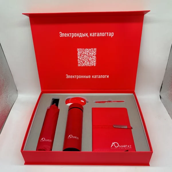 Modern Professional Gift Set: 304 SS Bottle, Automatic Umbrella, Metal Pen, 2.4Ghz Wireless Mouse & A5 Notebook with Box & Bag - Image 2
