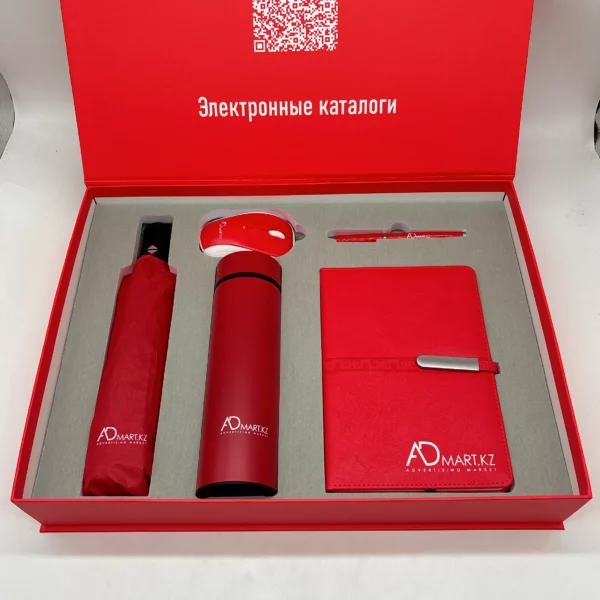 Modern Professional Gift Set: 304 SS Bottle, Automatic Umbrella, Metal Pen, 2.4Ghz Wireless Mouse & A5 Notebook with Box & Bag - Image 5
