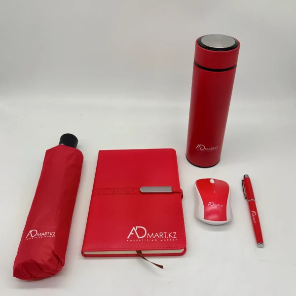 Modern Professional Gift Set: 304 SS Bottle, Automatic Umbrella, Metal Pen, 2.4Ghz Wireless Mouse & A5 Notebook with Box & Bag - Image 8
