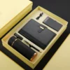 Premium Executive Tech Gift Set: 304 SS Bottle, 16GB USB, Metal Pen, PU & Metal Keychain, 10000mAh Power Bank & A5 Notebook with Box & Bag