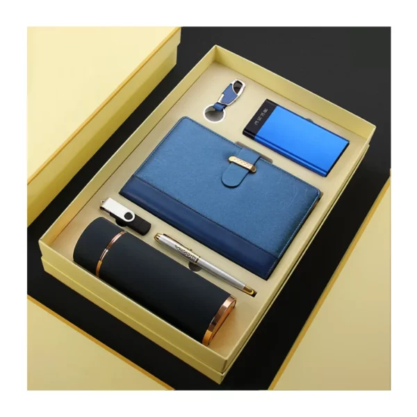 Premium Executive Tech Gift Set: 304 SS Bottle, 16GB USB, Metal Pen, PU & Metal Keychain, 10000mAh Power Bank & A5 Notebook with Box & Bag - Image 7