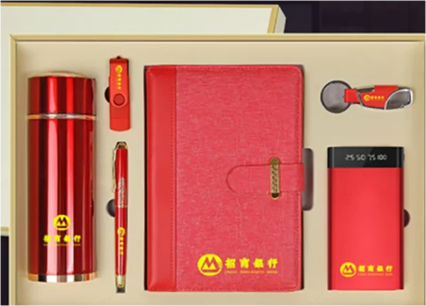Premium Executive Tech Gift Set: 304 SS Bottle, 16GB USB, Metal Pen, PU & Metal Keychain, 10000mAh Power Bank & A5 Notebook with Box & Bag - Image 9