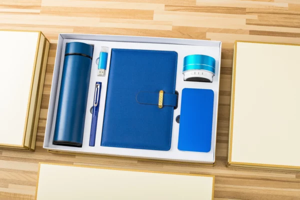 Compact Tech & Hydration Gift Set: 304 SS Bottle, 16GB Type-C/PC USB, Metal Pen, Wireless Speaker, 5000mAh Power Bank & A5 Notebook with Box & Bag - Image 8