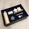 Premium Wood Smart Bottle (Temp Display), Card Holder, Wireless Charger Pen Holder, Wireless Speaker, Pen & Keychain Gift Set with Box & Bag - Image 4