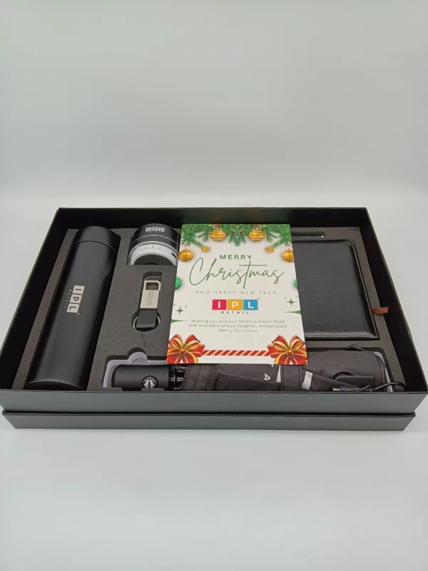 Executive Hydration & Tech Set: 304 SS Bottle, Automatic Umbrella, Metal Pen, 16GB Type-C/PC USB, Wireless Speaker & A5 Notebook with Box & Bag - Image 5