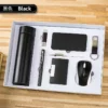 Comprehensive Modern Professional Gift Set: 304 SS Bottle, PU/Metal Keychain, Pen, 16GB Type-C/PC USB, 5000mAh Power Bank, Bookmark, Wireless Mouse & PU Card Holder with Box & Bag - Image 3