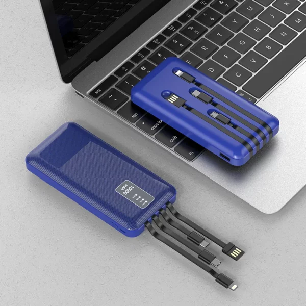 Ultimate Executive Travel & Tech Gift Set: Wallet, Keychain, Pen, Card Holder, Check Holder, 7000mAh Power Bank Notebook (Wireless Charger, 16GB USB, Color Lights), 10000mAh Power Bank & Smart Digital Thermos Cup with Box & Bag