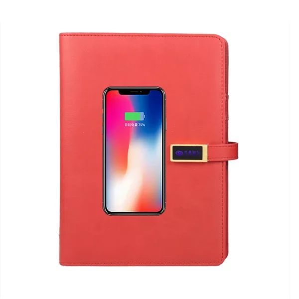 Blue light up logo power bank notebook with box and bag - Image 6