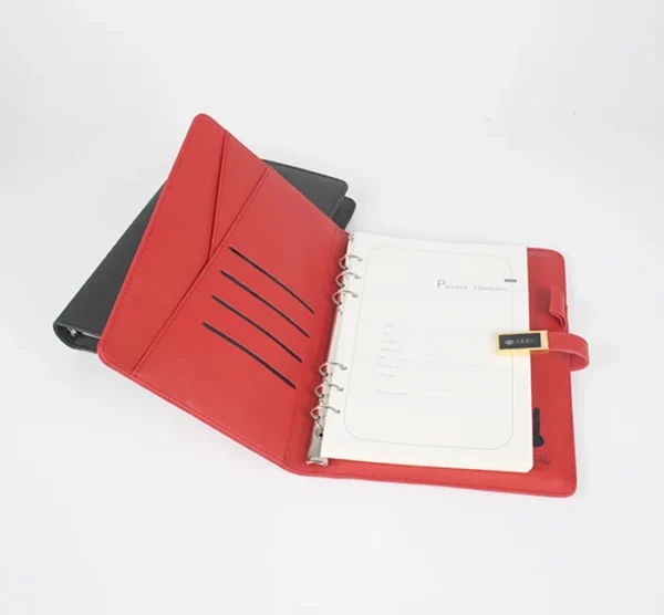 Blue light up logo power bank notebook with box and bag - Image 8