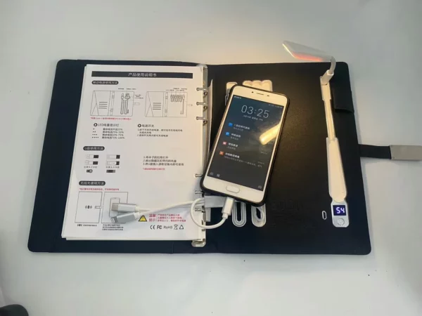 Lamp smartnotebook, 8,000mAh power bank notebook with loose-leaf inner pages - Image 4