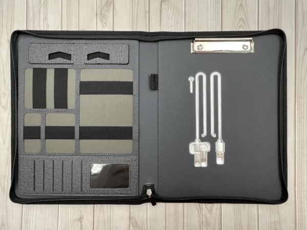 A4 file with power bank mutifunctional power bank notebook - Image 3