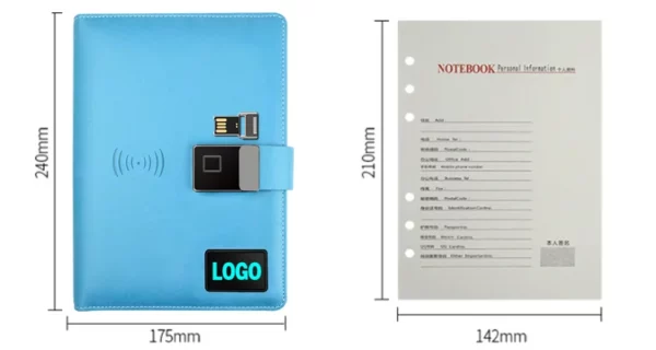 Fingerprint lock with video player high end power bank notebook - Image 8