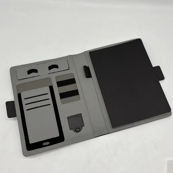Light up logo Mutifunctional power bank notebook with removable notepad - Image 3