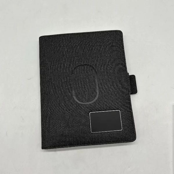 Light up logo Mutifunctional power bank notebook with removable notepad - Image 4