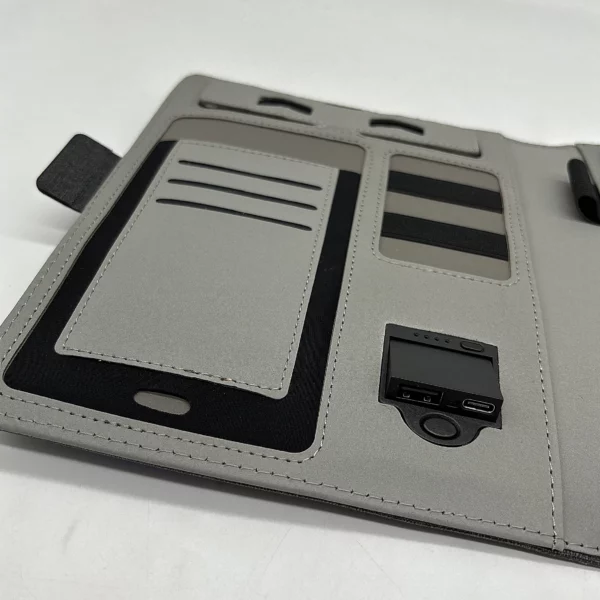 Light up logo Mutifunctional power bank notebook with removable notepad - Image 7