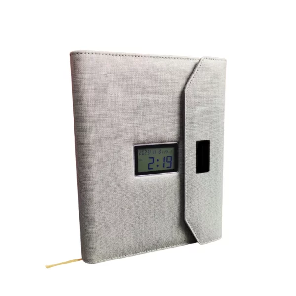 Power bank notebook with clock, 8,000mAh buid-in power bank - Image 3