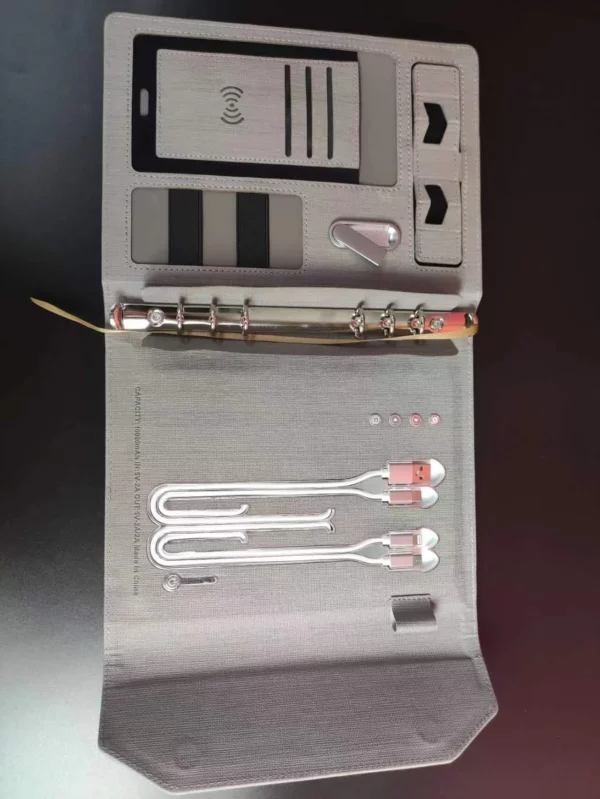Power bank notebook with clock, 8,000mAh buid-in power bank - Image 6