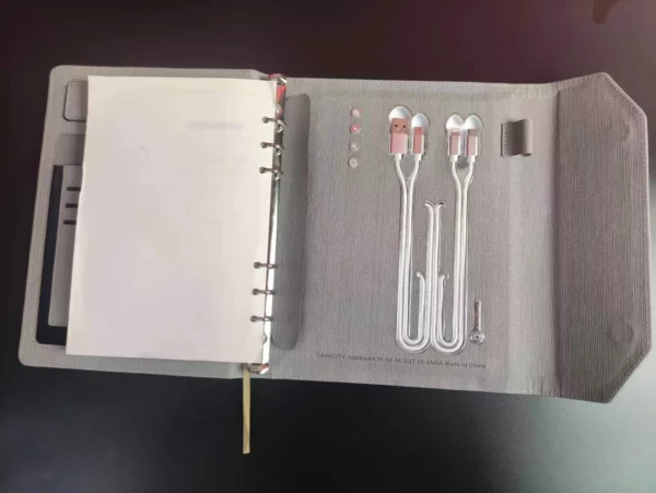 Power bank notebook with clock, 8,000mAh buid-in power bank - Image 10