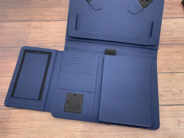 3 folds power bank notebook with phone holder - Image 3