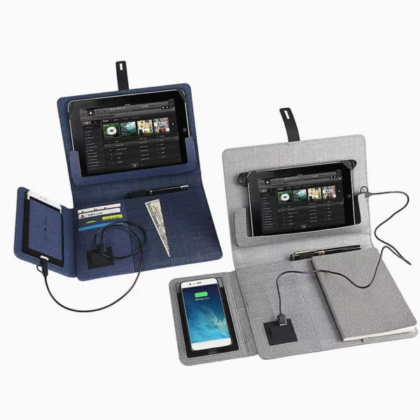 3 folds power bank notebook with phone holder - Image 9