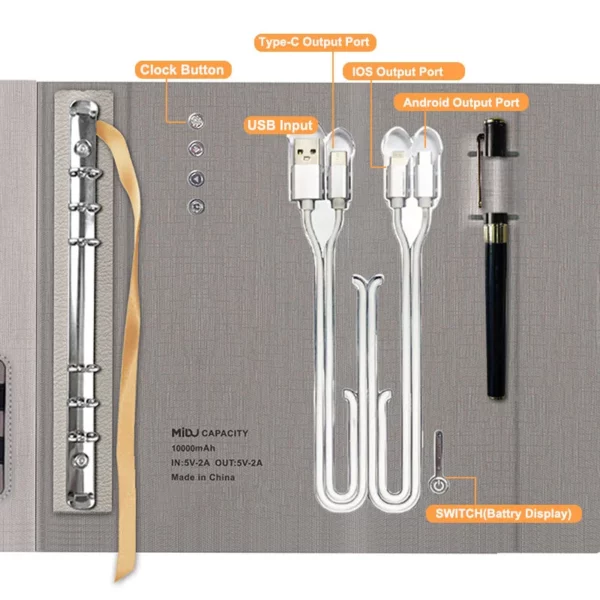 High quality gifts VIP gifts power bank notebook with gift box and bag - Image 3