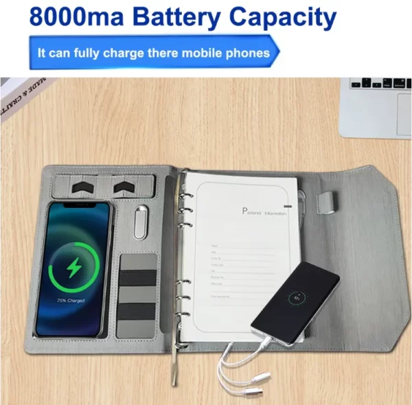 High quality gifts VIP gifts power bank notebook with gift box and bag - Image 5