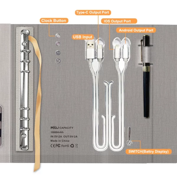 High quality gifts VIP gifts power bank notebook with gift box and bag - Image 9
