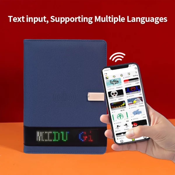 LED display power bank notebook, customized content - Image 9