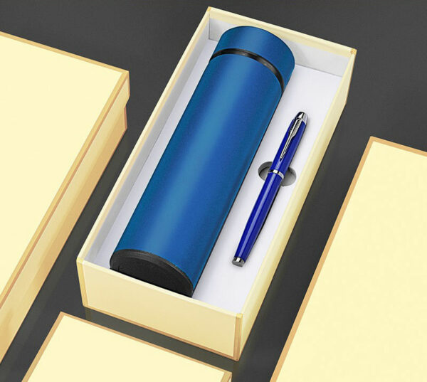 Small and cheap Corporate gift sets with box Vacuum cup + metal pen - Image 6